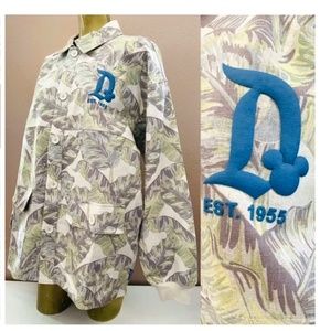 NEW DISNEY PARKS LINEN Hawaiian Shirt Jacket XL